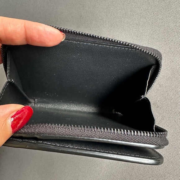 Saint Laurent wallet folding YSL 562796 baby cat leopard pattern zip rouge black - Picture 7 of 9